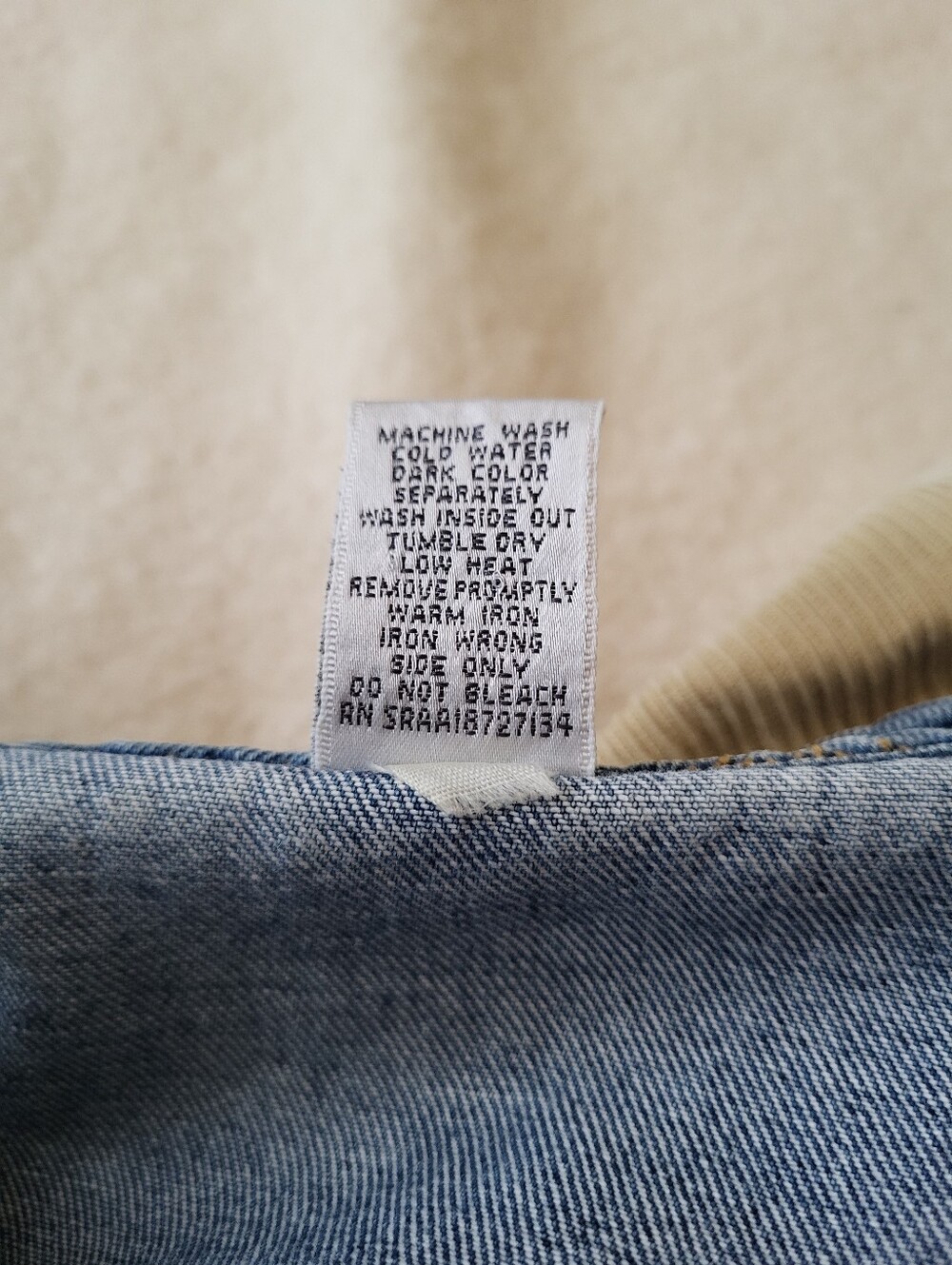 Vintage Long Denim Chore Coat Women's Size 22/24 Cotton Hong Kong - Picture 14 of 14